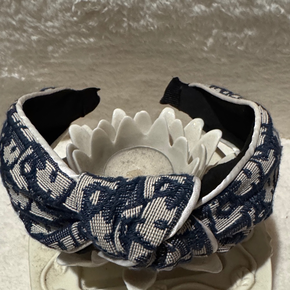 Dior Elegant Blue and White Headband